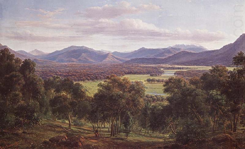 Spring in the valley of Mitta Mitta,with the Bogong Ranges in the distance, Eugene Guerard